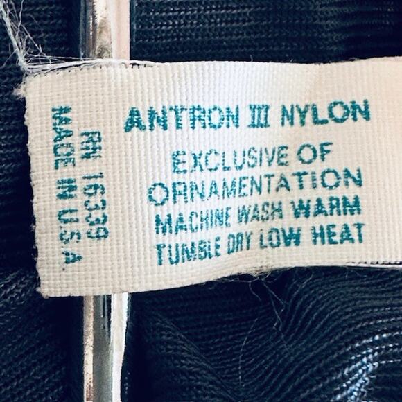 Greenco Maid Black Slip, Antron III Nylon Exclusive of Ornamentation Med USA VTG - Picture 3 of 11